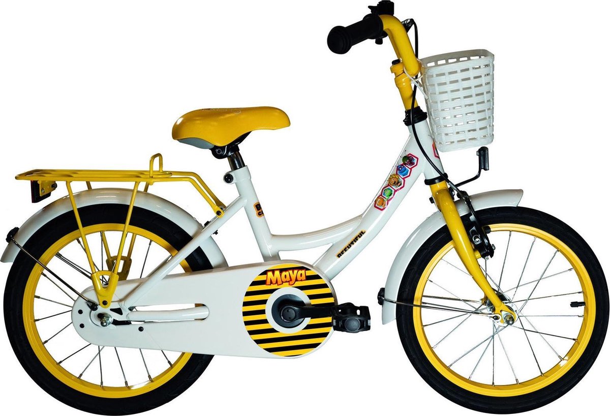 Studio 100 Maya De Bij - Kinderfiets - Vrouwen - Wit;Geel - 16