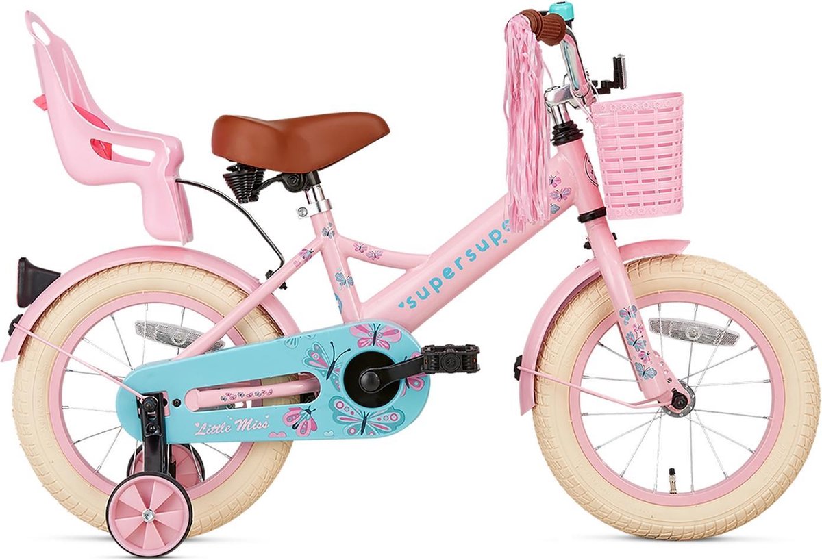 Supersuper Little Miss Kinderfiets -  Meisjes - 14 inch - Roze