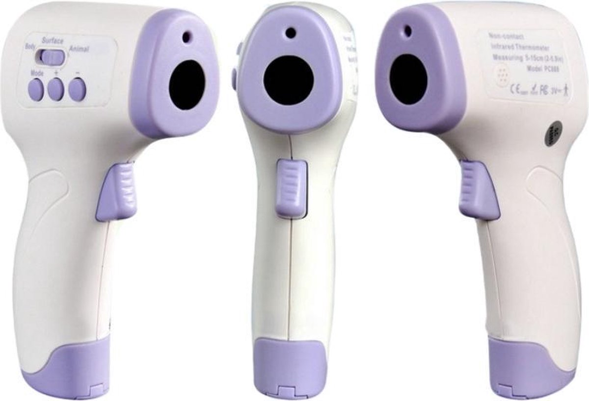 Infrarood thermometer lichaam - Koortsthermometer - Oorthermometer -  Voorhoofd thermometer - Volwassen en Kinderen