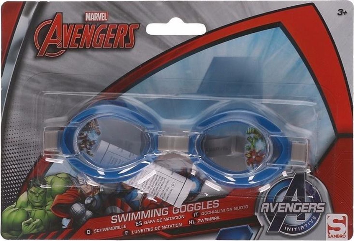 Avengers kinder zwembril blauw 3 tot 12 jaar