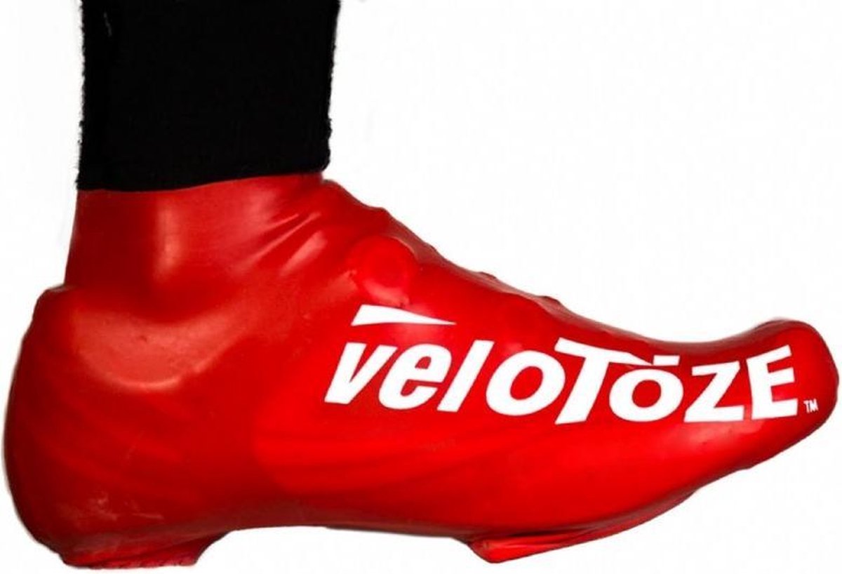 Velotoze Overschoenen Road 2.0 Laag Rubber Rood Maat L/xl