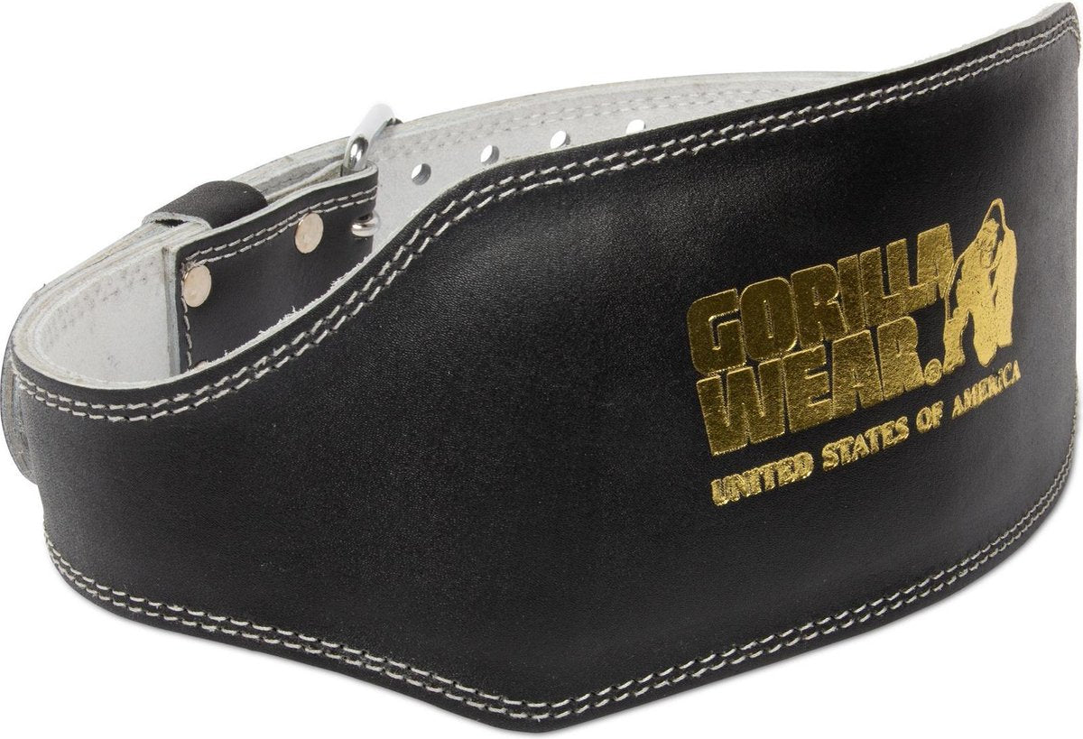 Gorilla Wear - Leren Sportriem - Halterriem - Mannen - L/XL