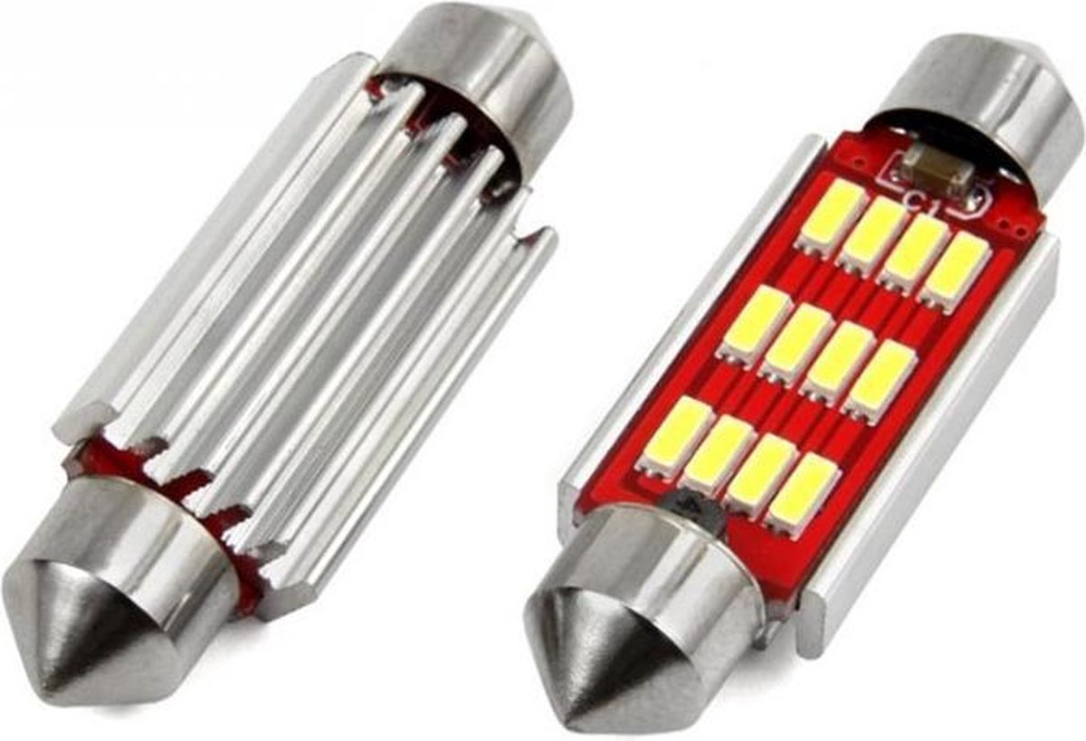 Dome - 12 LED - 4014 - 41mm - C5W - 2 stuks