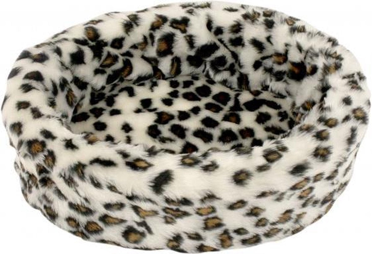 Petcomfort katten/hondenmand bont sneeuwluipaard 46x40x13 cm