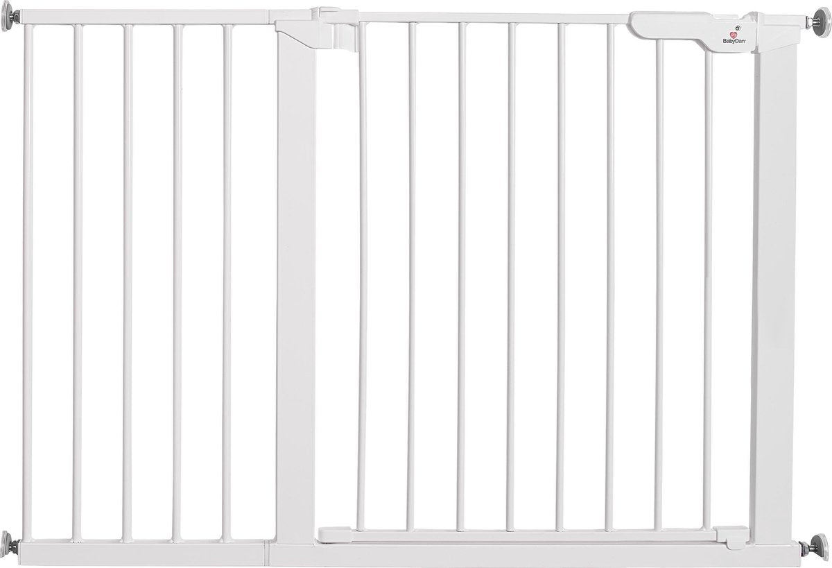 Babydan Traphekje Deurhekje Klemhekje Primero Metaal Wit Incl Wallcups 119.3 tot 125.6 cm