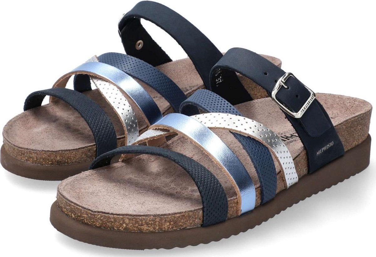 Dames Slippers Mephisto Huleda Navy Blauw - Maat 37