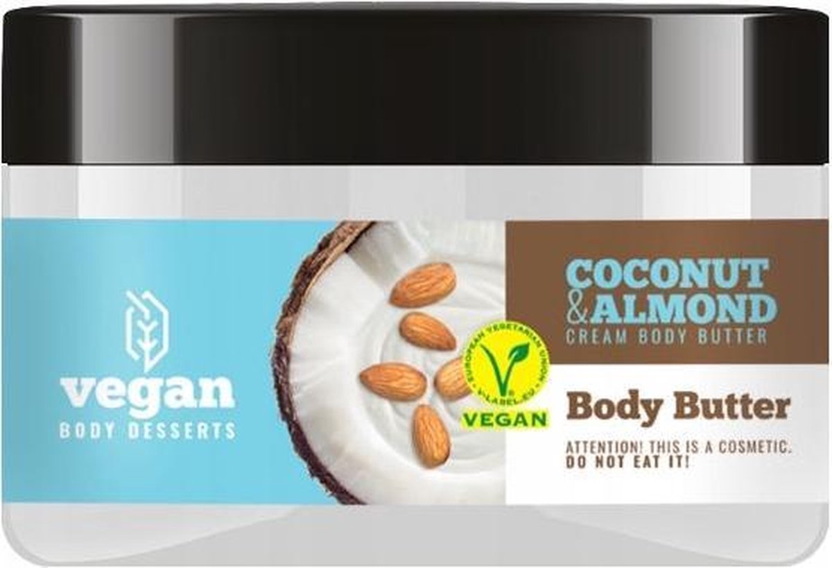 Vegan Desserts - Coconut & Almond Cream Body Butter 250ml.
