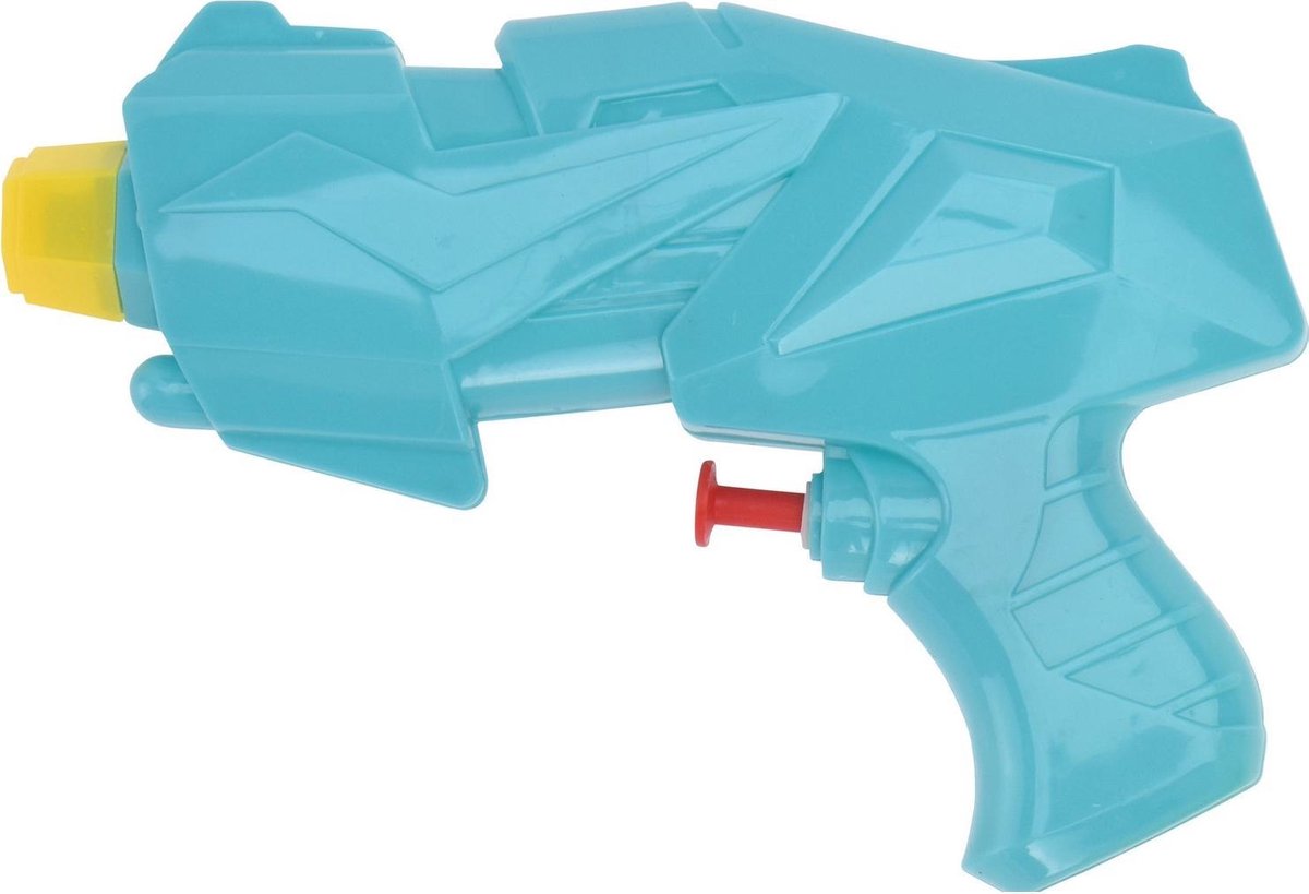 1x Mini waterpistolen/waterpistool blauw van 15 cm kinderspeelgoed - waterspeelgoed van kunststof - kleine waterpistolen