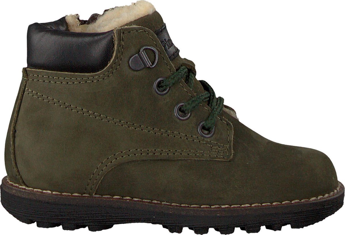Pinocchio P2562 Veterboots - Laarzen Met Veters - Jongens - Groen - Maat 21