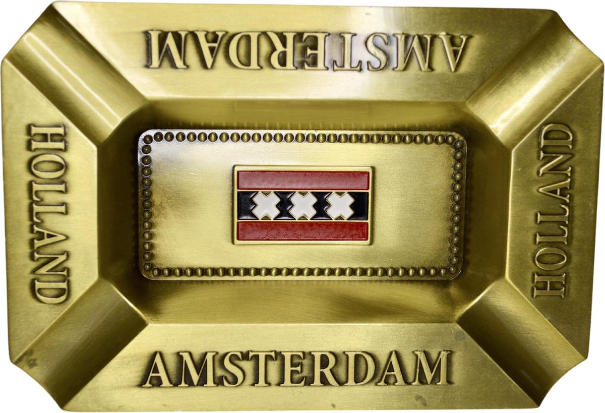 Asbak Vlag Brons Amsterdam - Souvenir