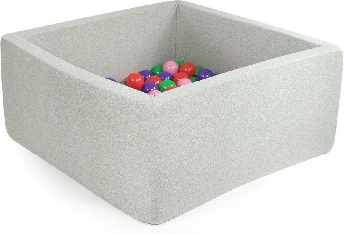 Ballenbak XL vierkant 90x90x40 lichtgrijs Misioo