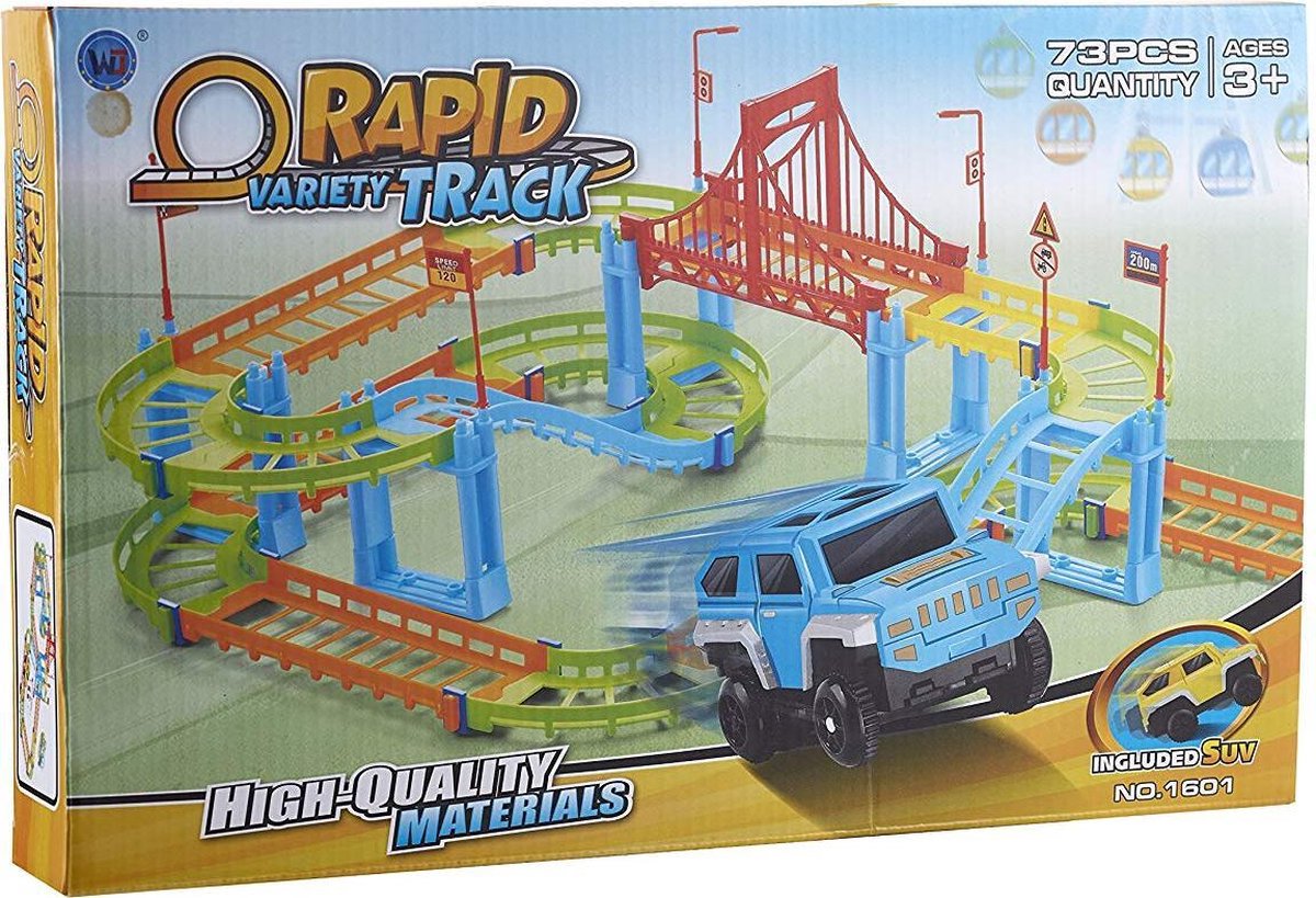 RACEBAAN inclusief zelf rijdende auto  | Rapid Track| RACING TRACK