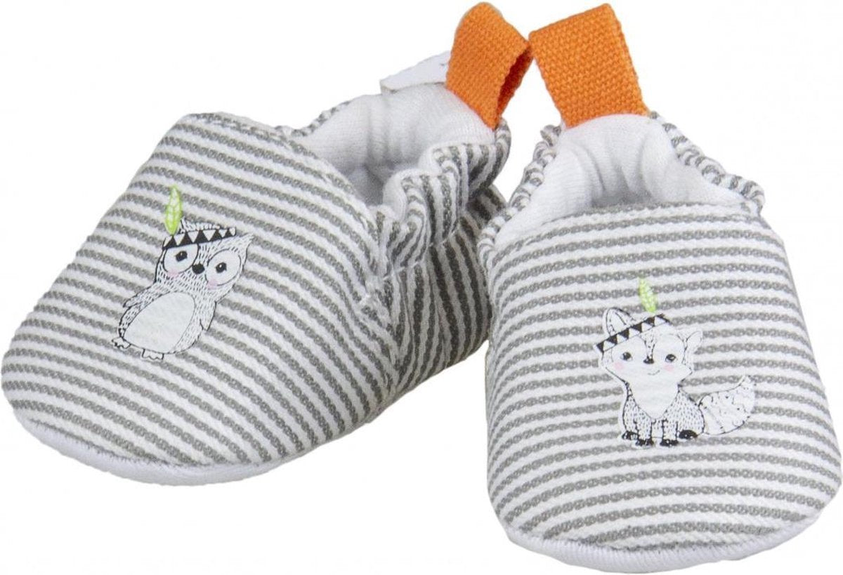Heless Babysloffen Foxy Junior 30-34 Cm Polykatoen Zwart/wit