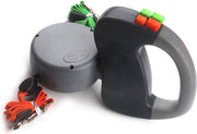 Dubbele hondenriem / automatisch / duo hondenlijn / hondenriem voor twee honden / max. 22.7 kilo per hond / 3 meter / duo hondenriem