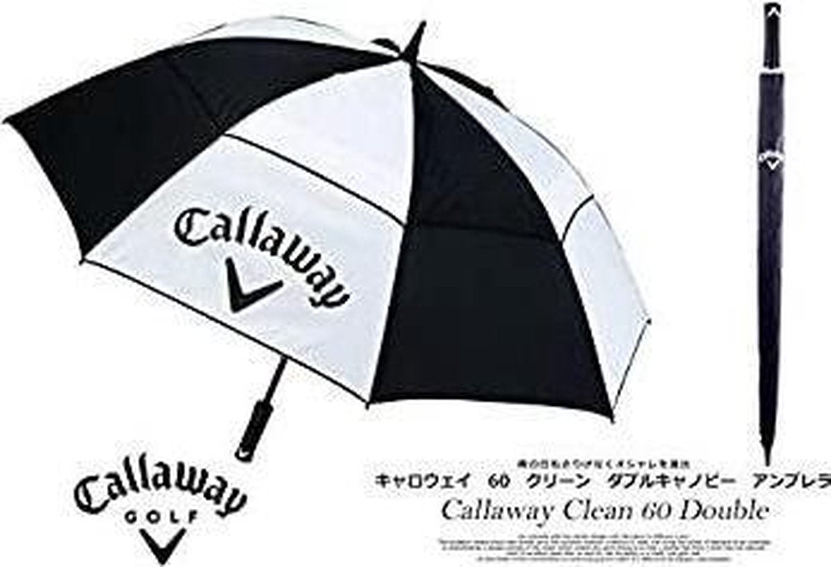 Clean Logo Double Canopy Paraplu - 60 inch