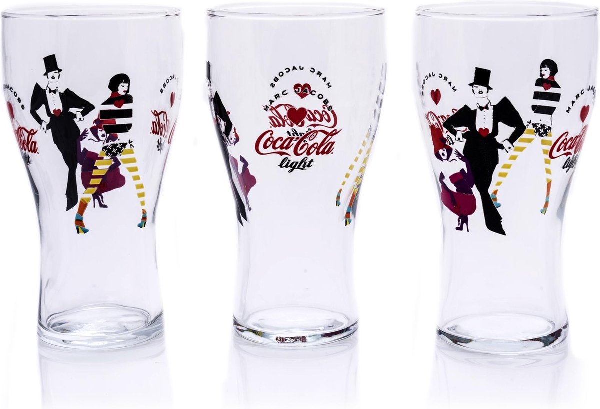 Coca Cola Light Glazen Set (3 stuks) by Marc Jacobs