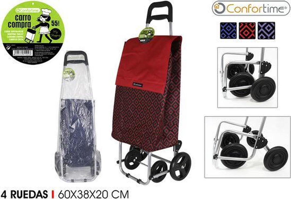 Winkelwagen 4R ingericht 60x38x20cm comfort