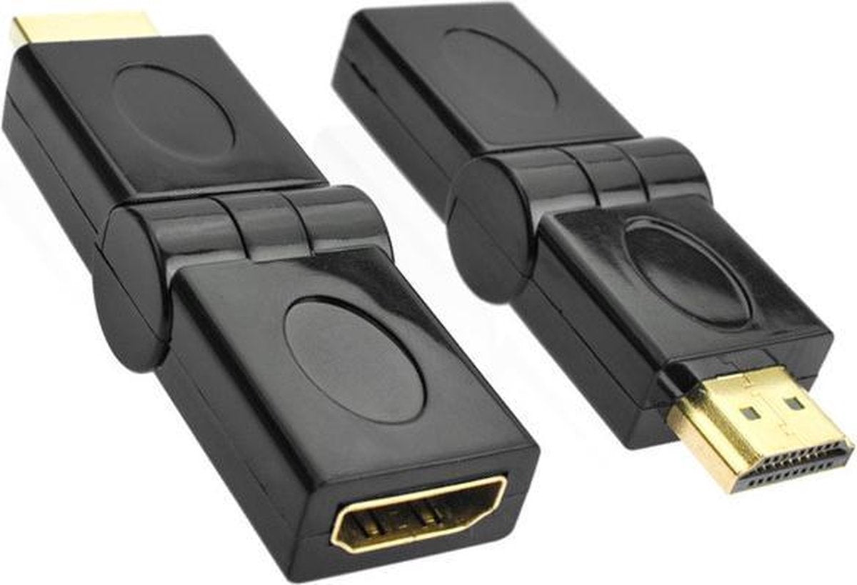 Garpex® HDMI 19 Pin Male naar HDMI 19 Pin Female Swivel - 180 graden draaihoek