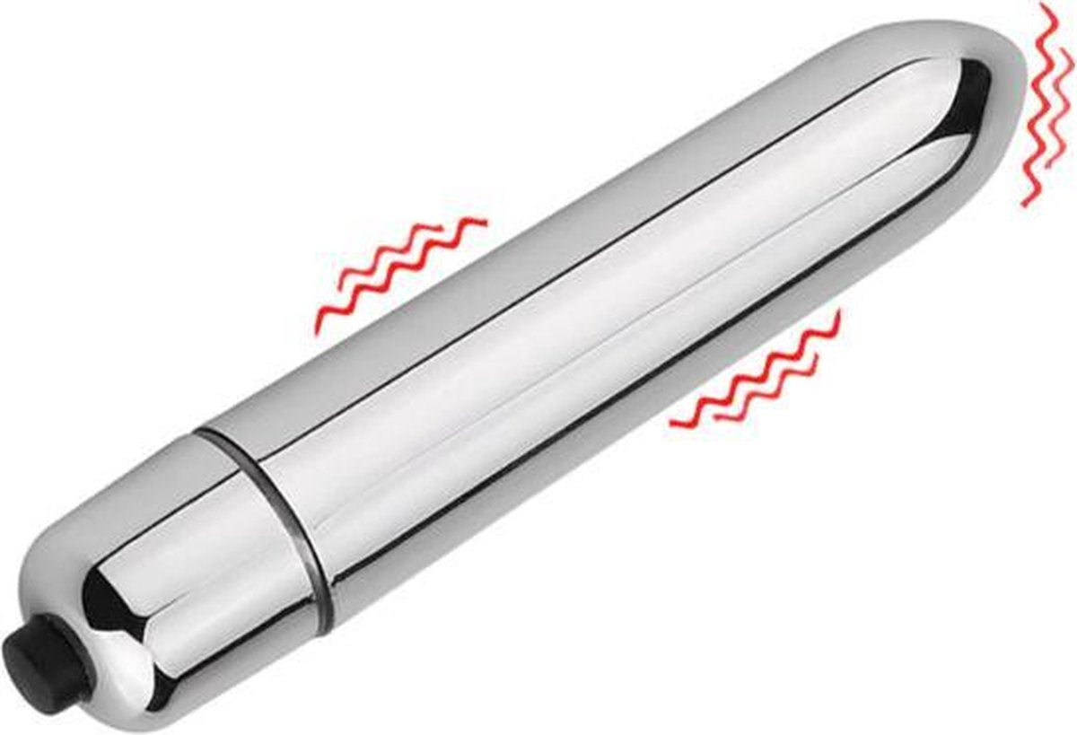 Bullet Vibrator - Clitoris en G Spot stimulatie - Mini vibrator - voor vrouwen - voor de clitoris - Stimulator - Zilverkleurig