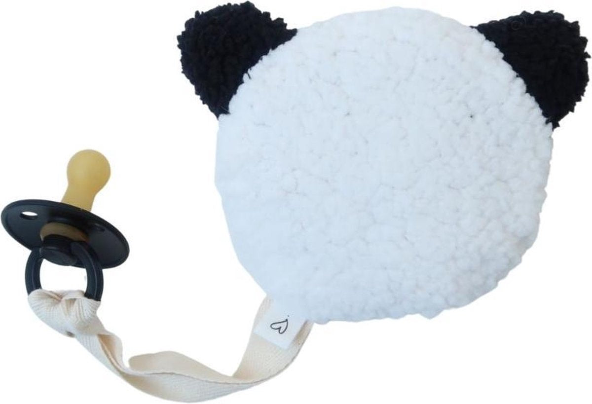 LOVEissue speenknuffeltje beer teddy panda | BIBS fopspeen black T1 | 0 tm 6 mnd