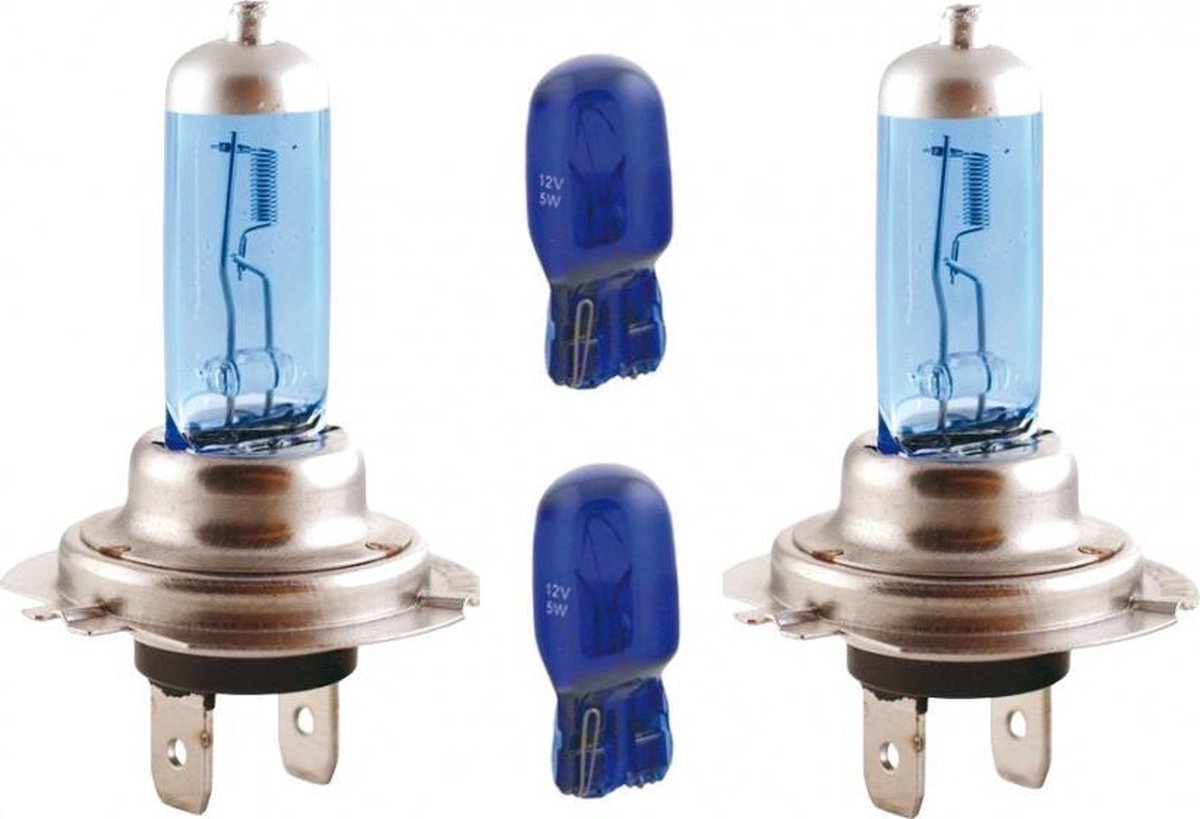 Race Sport Autolampenset H7 100 Watt T10 5 Watt 12 Volt 4-delig