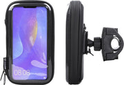 Interphone - Huawei P Smart Plus Motorhouder Unicase Telefoonhouder Fiets en Motor Stuur Zwart