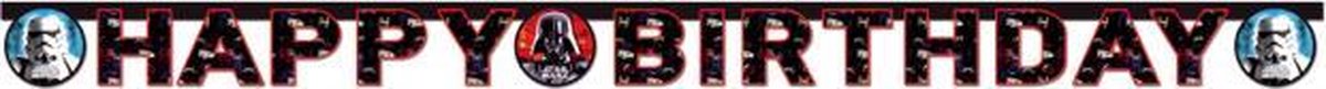 "Happy Birthday" gestanste banner - Star Wars-feestartikelen