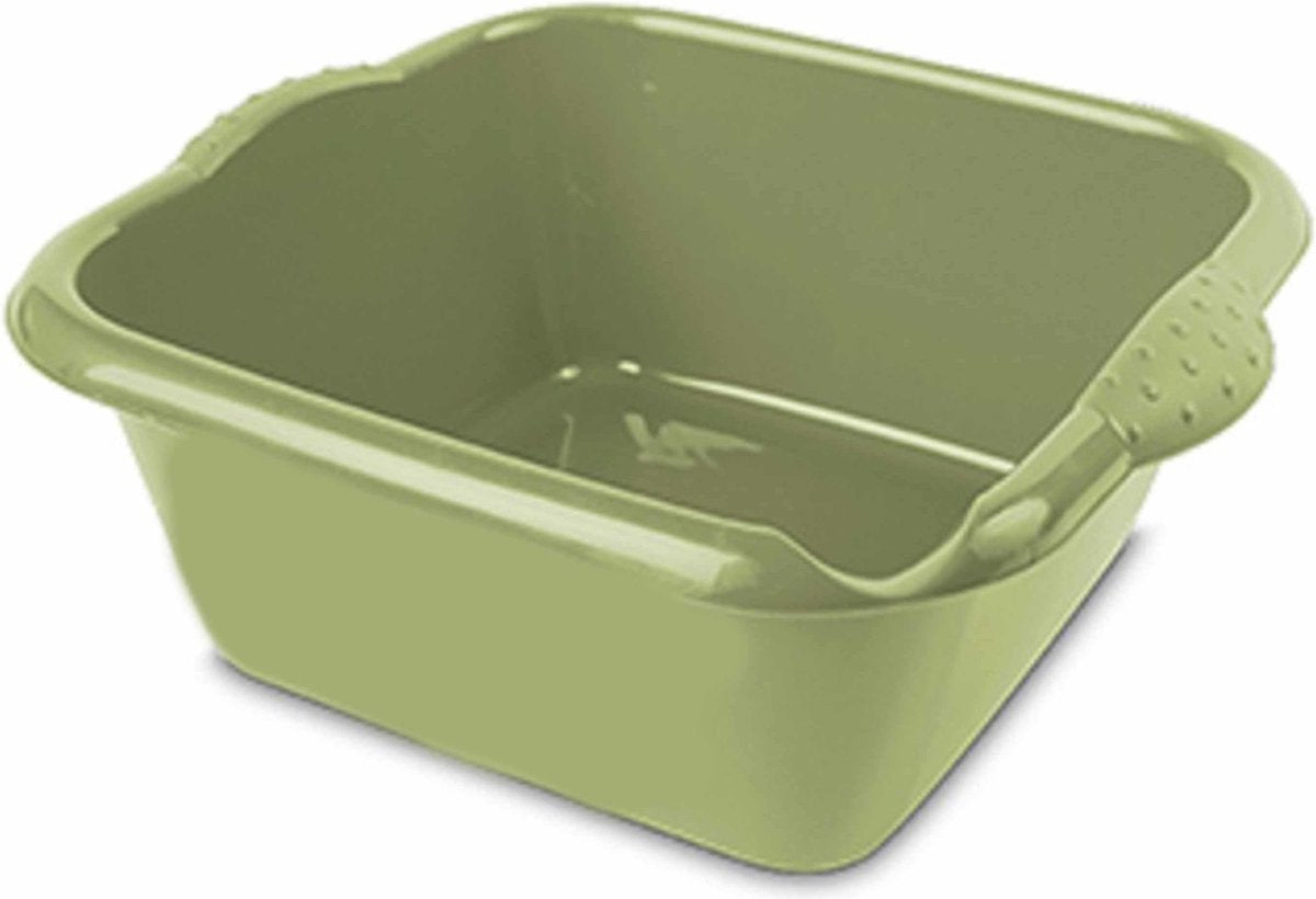 Groene afwasbak/afwasteil vierkant 10 liter 37 cm - Afwassen - Schoonmaken