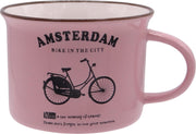 Memoriez Story Mok Bike Amsterdam Small Roze Set van 2 x 125ML