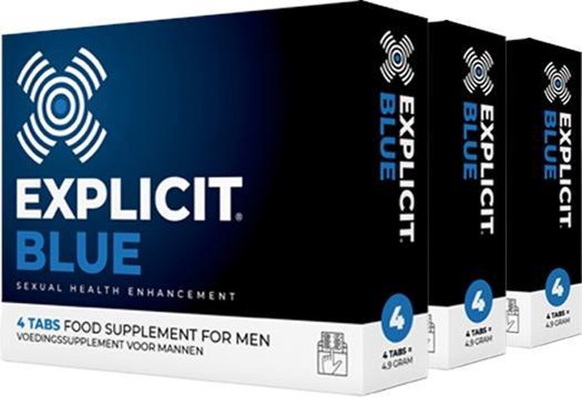 Explicit Blue Erectiepillen - 12 stuks - Libido verhogende Erectiepillen