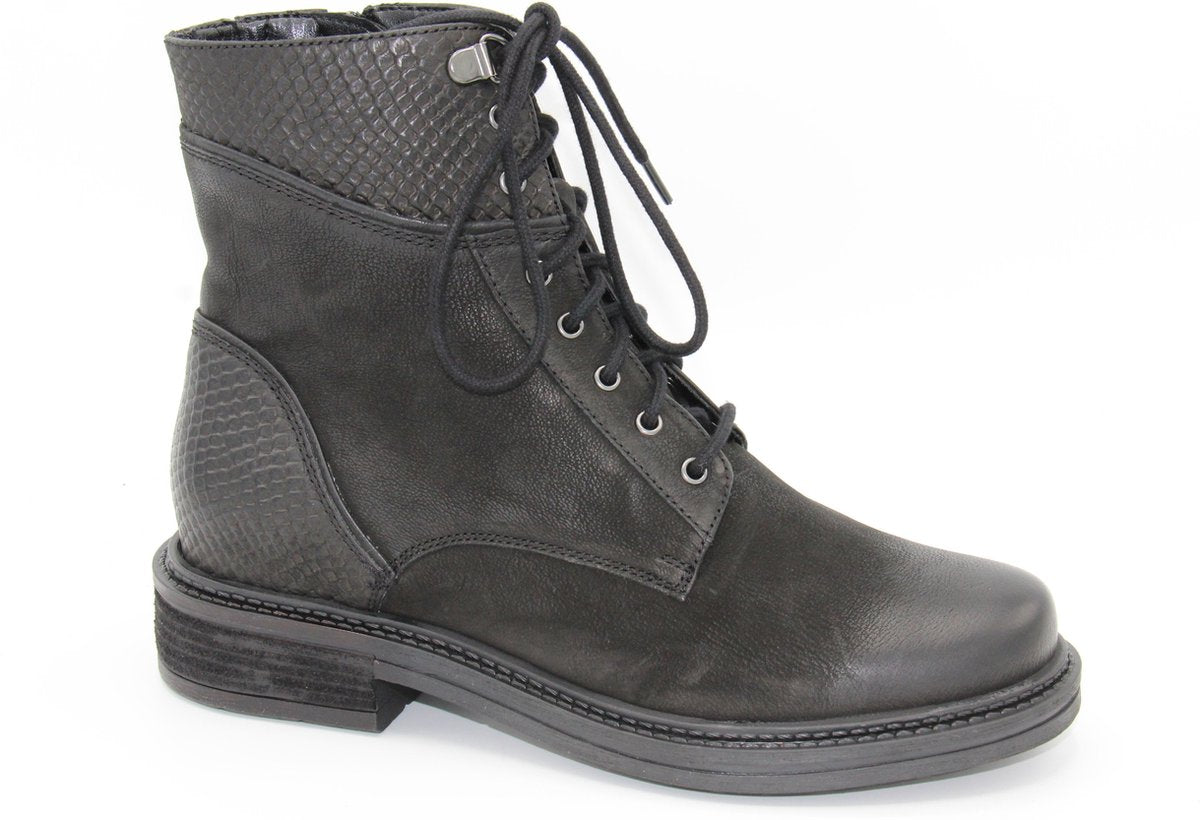 Helioform- biker boot zwart leder- H- bewerkte schacht- maat 39