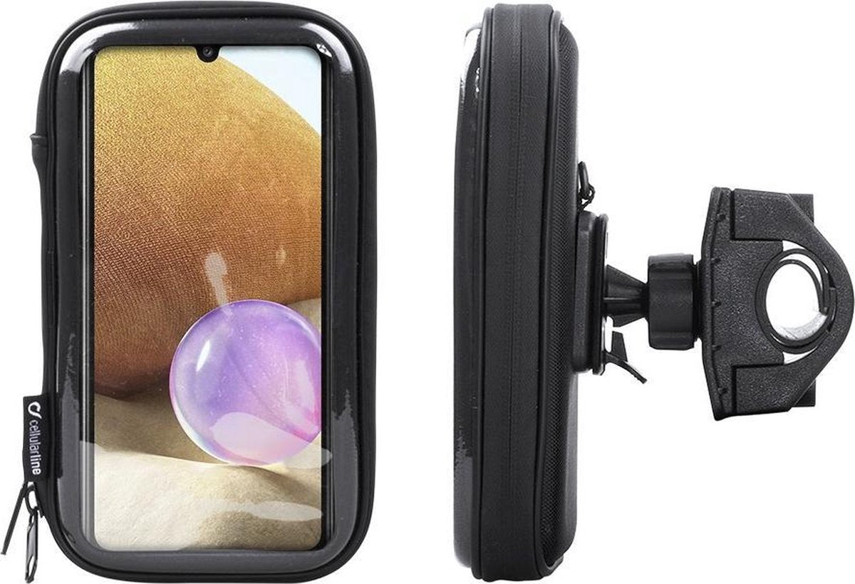 Interphone - Samsung Galaxy A32 Unicase Telefoonhouder Fiets en Motor Stuur Zwart