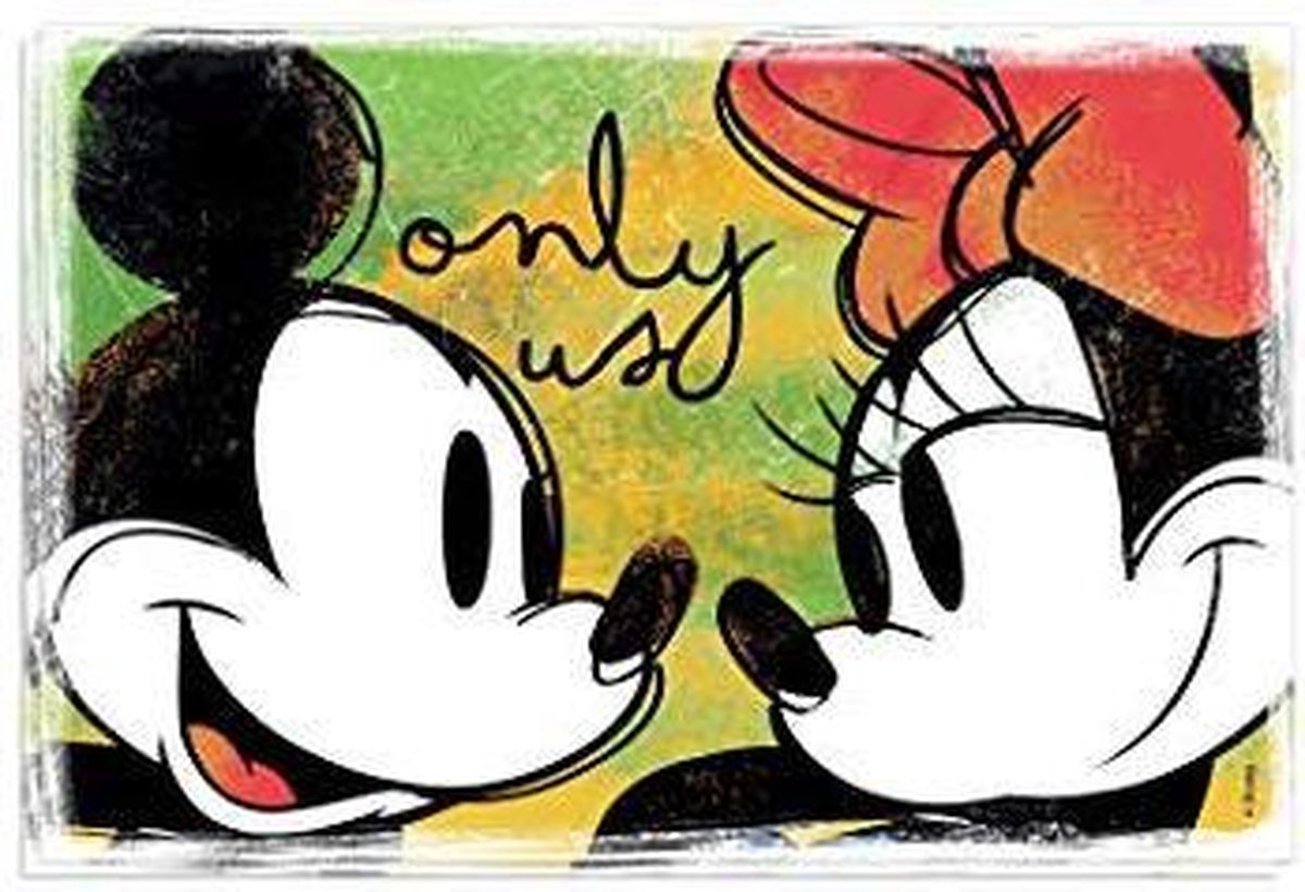 Disney Set 2 Placemats Mickey & Minnie Green