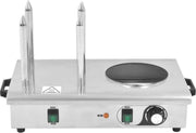 Hotdog verwarmer - RVS - Zilver - Met 4 Staven - 550 W