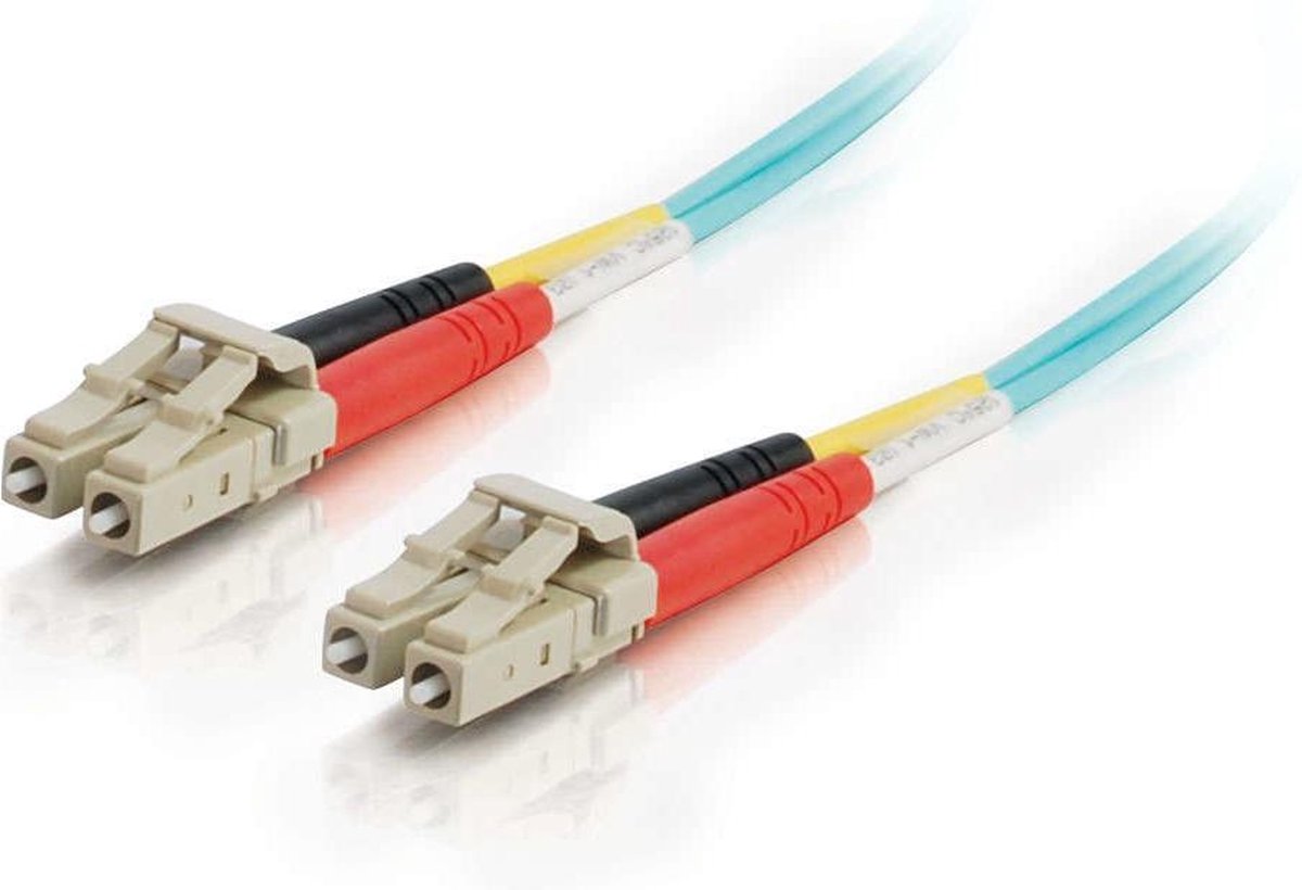 C2G 85549 Glasvezel kabel 1 m OFNR LC Turkoois