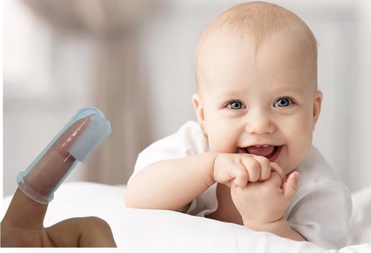 Baby Tandenborstel - Baby - Vingertandenborstel Baby - Tandenborstel kind 2x