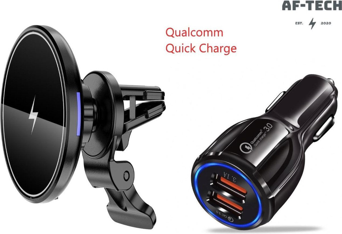 AF-Tech Telefoonhouders Auto - Magnetisch - Auto Lader - Opladen - Telefoonhouder - Alle Smartphones - Iphone - Samsung