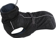 Hondenjas - Zwart - maat XS - Luxe jas - Gevoerd - Ruglengte 40.5 cm + reflectie