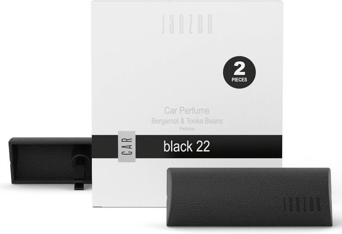 Janzen Car Perfume Black 22 - autoparfum - 2 stuks