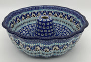 Bunzlau Tulband met druk blauw motief