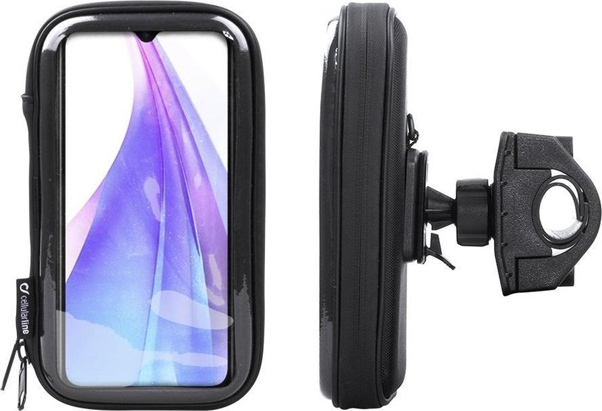 Interphone - Xiaomi Redmi Note 8T Motorhouder Unicase Telefoonhouder Fiets en Motor Stuur Zwart