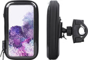 Interphone- Samsung Galaxy S20 Plus Motorhouder Unicase Telefoonhouder Fiets en Motor Stuur Zwart