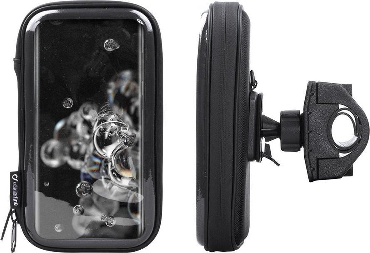 Interphone- Samsung Galaxy S20 Ultra Motorhouder Unicase Telefoonhouder Fiets en Motor Stuur Zwart
