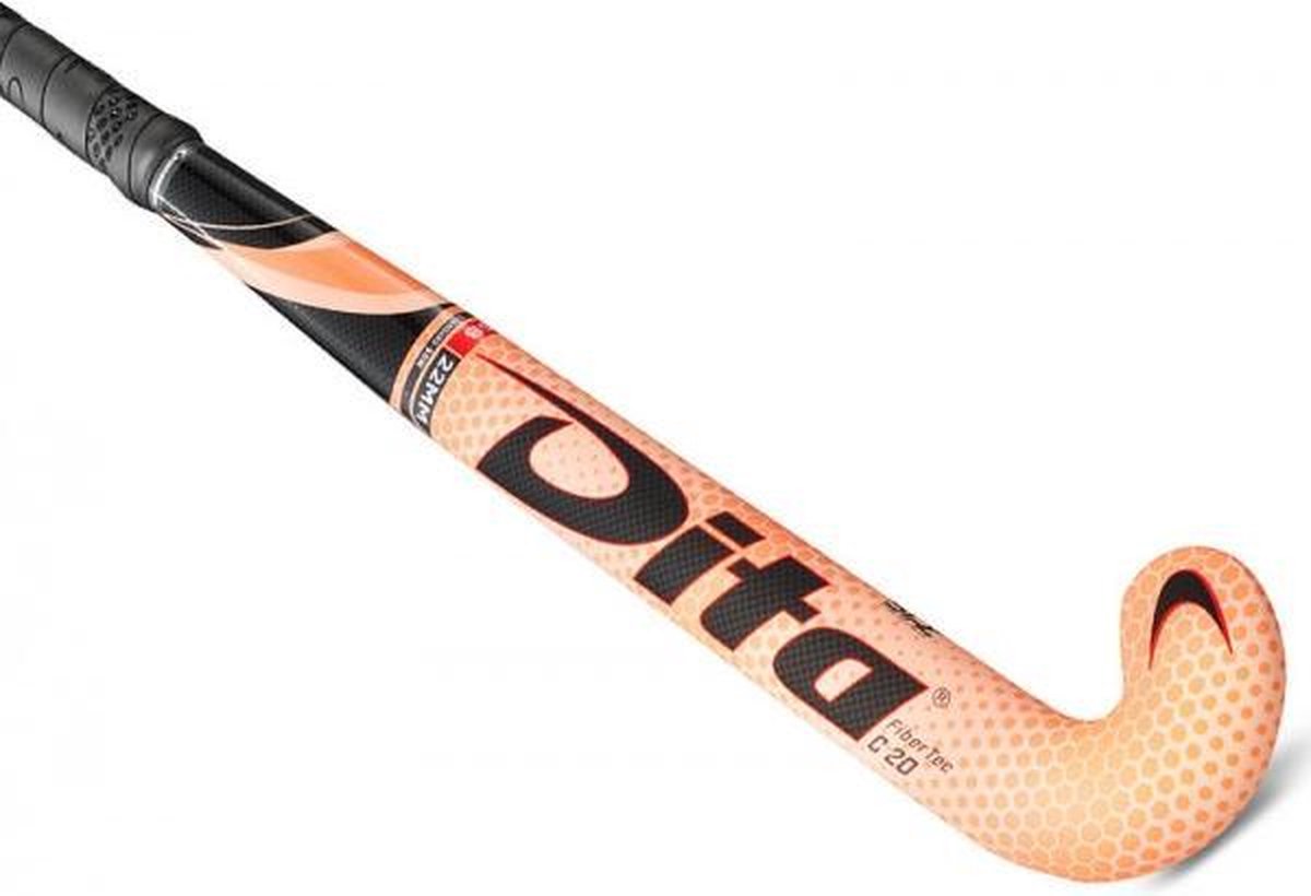 Dita Fibertec C20 M-Bow Hockeystick - 30 Inch - Fluo Roze/Fluo Rood