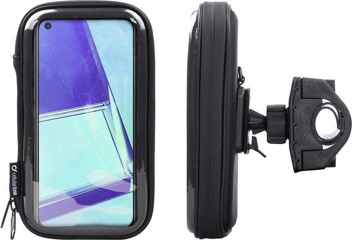 Interphone - Oppo A52 Unicase Telefoonhouder Fiets en Motor Stuur Zwart