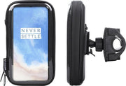 Interphone - OnePlus 7T Motorhouder Unicase Telefoonhouder Fiets en Motor Stuur Zwart