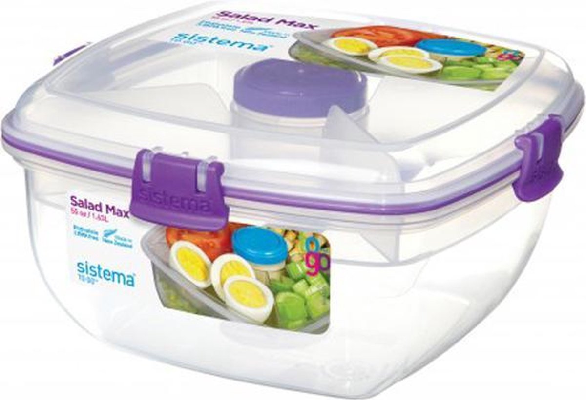 Sistema To Go Salad Max - Saladebox met verdeelschaal