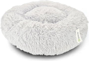 Doxie® Pluche Fluffy Donut Hondenmand – Kattenmand – Hondenkussen – Kattenkussen – Wasbaar – Antislip – ⌀ 60 cm – Lichtgrijs
