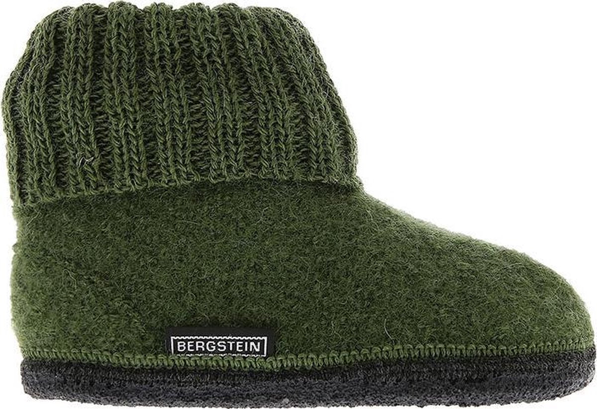 Bergstein Cozy Sloffen - Donkergroen - Maat 26