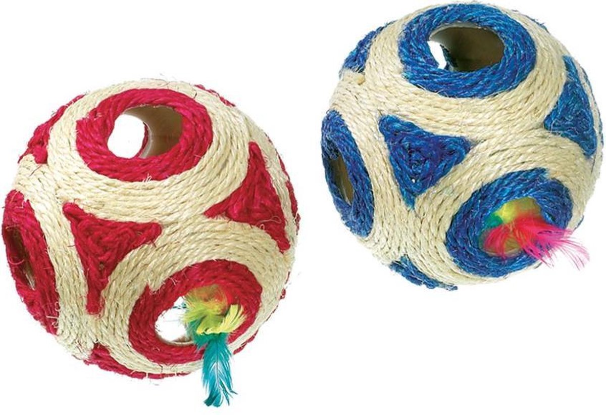 Sisal playingball w. rattle+catnip